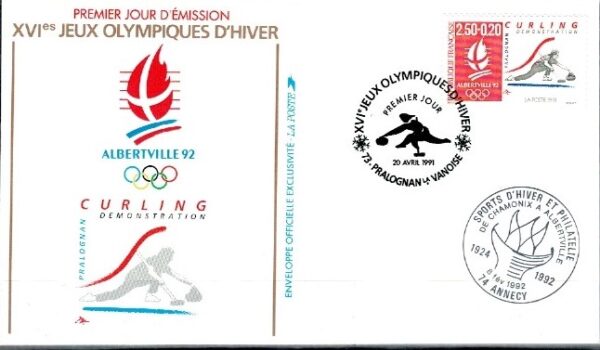 FDC OLIMPIADA ZIMOWA FRANCJA MI.2831