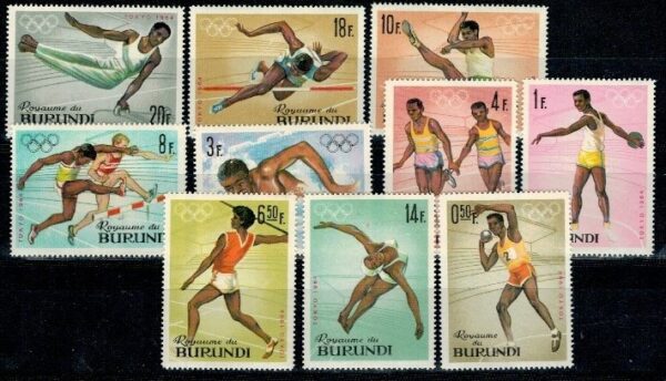 OLIMPIADA LETNIA BURUNDI MI.125-134A**