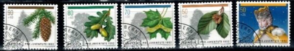 FLORA SZWAJCARIA MI.1483-1487 KASOWANY