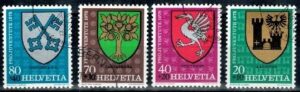 HERBY SZWAJCARIA MI.1142-1145 KASOWANY
