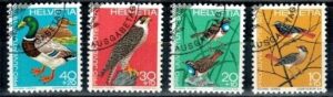 PTAKI SZWAJCARIA MI.960-963 KASOWANY