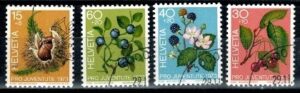 FLORA SZWAJCARIA MI.1013-1016 KASOWANY