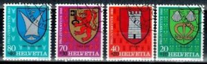 HERBY SZWAJCARIA MI.1210-1213 KASOWANY