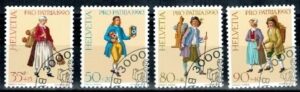 STROJE LUDOWE SZWAJCARIA MI.1417-1420 KASOWANY