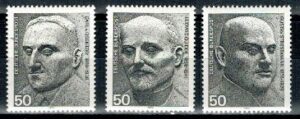 SŁAWNI LUDZIE RFN MI.871-873** ZNACZKI Z BLOKU