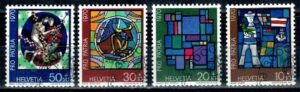 WITRAŻE SZWAJCARIA MI.925-928 KASOWANY