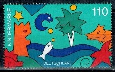 DZIEŃ DZIECKA RFN MI.1980** ZNACZEK Z BLOKU