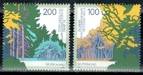 DRZEWA I ZWIERZĘTA RFN MI.1918-1919** ZNACZKI Z BLOKU