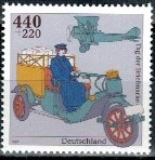 DZIEŃ ZNACZKA AUTO I SAMOLOT RFN MI.1947** ZNACZEK Z BLOKU