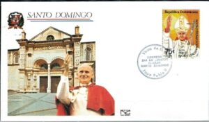WIZYTA JANA PAWŁA II DOMINIKANA-SAN DOMINGO KOPERTA