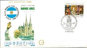 WIZYTA JANA PAWŁA II ARGENTYMA-BUENOS AIRES KOPERTA