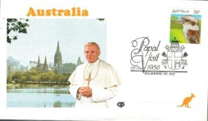WIZYTA JANA PAWŁA II AUSTRALIA-MELBOURNE KOPERTA