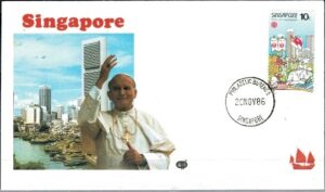 WIZYTA JANA PAWŁA II SINGAPUR KOPERTA