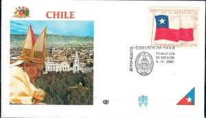 WIZYTA JANA PAWŁA II CHILE-ANTOFAGASTA KOPERTA