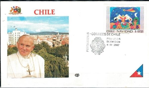 WIZYTA JANA PAWŁA II CHILE-PUNTA ARENAS KOPERTA