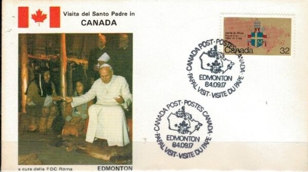 WIZYTA JANA PAWŁA II KANADA-EDMONTON KOPERTA