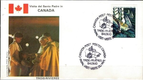 WIZYTA JANA PAWŁA II KANDA-TROIS-RIVIERES KOPERTA