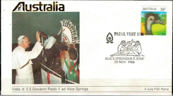WIZYTA JANA PAWŁA II AUSTRALIA-ALICE SPRINGS KOPERTA