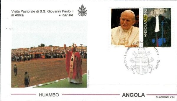 WIZYTA JANA PAWŁA II ANGOLA-HUAMBO KOPERTA
