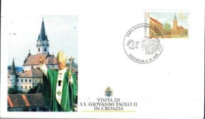 WIZYTA JANA PAWŁA II CHORWACJA-SOLIN KOPERTA