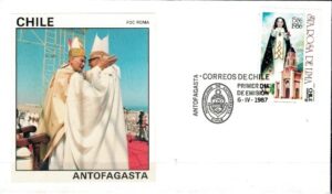 WIZYTA JANA PAWŁA II CHILE-ANTOFAGASTA KOPERTA