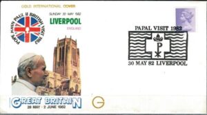 WIZYTA JANA PAWŁA II WIELKA BRYTANIA-LIVERPOOL KOPERTA