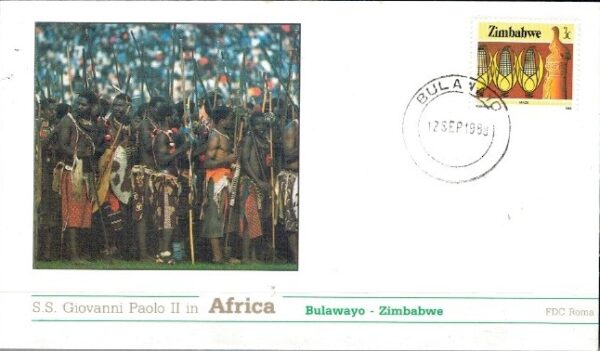 WIZYTA JANA PAWŁA II ZIMBABWE-BULAWAYO KOPERTA