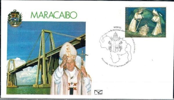 WIZYTA JANA PAWŁA II WENEZUELA-MARACAIBO KOPERTA