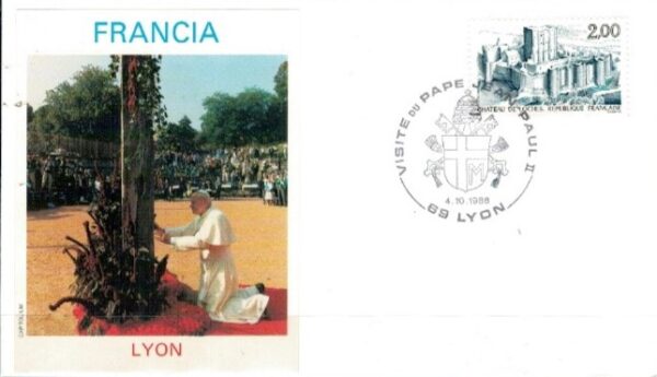 WIZYTA JANA PAWŁA II FRANCJA-LYON KOPERTA