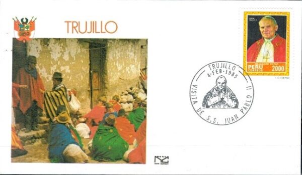 WIZYTA JANA PAWŁA II PERU-TRUJILLO KOPERTA