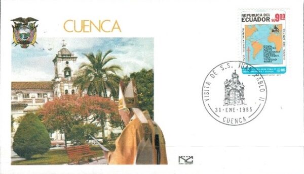WIZYTA JANA PAWŁA II EKWADOR-CUENCA KOPERTA
