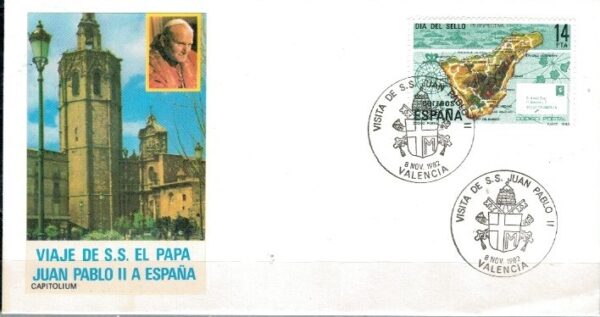 WIZYTA JANA PAWŁA II HISZPANIA-VALENCIA KOPERTA