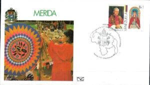 WIZYTA JANA PAWŁA II WENEZUELA-MERIDA KOPERTA