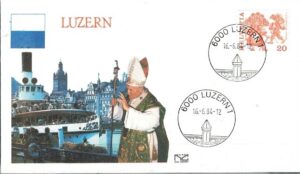 WIZYTA JANA PAWŁA II SZWAJCARIA-LUZERN KOPERTA
