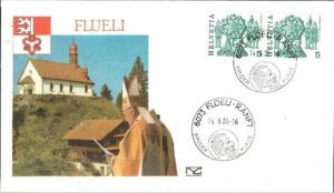 WIZYTA JANA PAWŁA II SZWAJCARIA-FLUELI KOPERTA