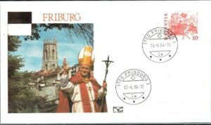 WIZYTA JANA PAWŁA II SZWAJCARIA-FRIBURG KOPERTA