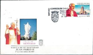WIZYTA JANA PAWŁA II CHILE-SANTIAGO KOPERTA