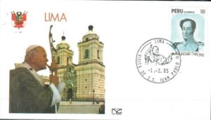 WIZYTA JANA PAWŁA II PERU-LIMA KOPERTA