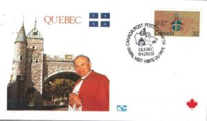 WIZYTA JANA PAWŁA II KANADA-QUEBEC KOPERTA