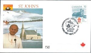 WIZYTA JANA PAWŁA II KANADA-ST.JOHN`S KOPERTA
