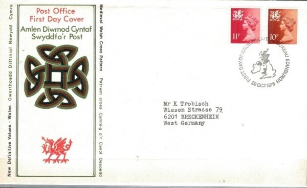 FDC KRÓLOWA ELŻBIETA II WALIA MI.23-24