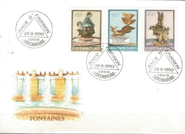 FDC FONTANNY LUXEMBURG MI.1248-1250
