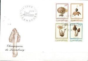 FDC GRZYBY LUXEMBURG MI.1267-1270