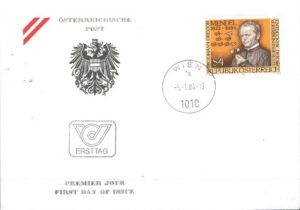 FDC SŁAWNI LUDZIE AUSTRIA MI.1763