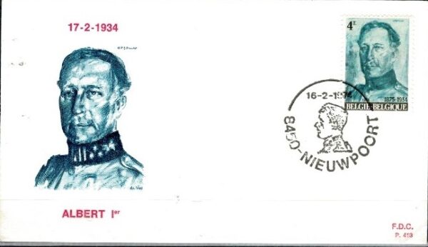 FDC SŁAWNI LUDZIE BELGIA MI.1756