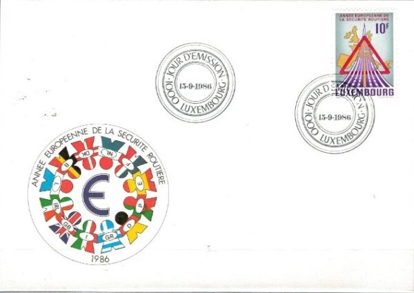 FDC BEZPIECZEŃSTWO NA DRODZE LUXEMBURG MI.1162
