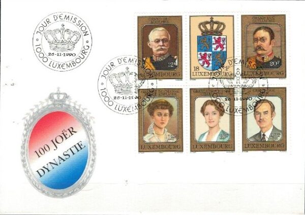 FDC DYNASTIA LUXEMBURG MI.1253-1258