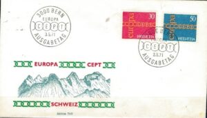 FDC EUROPA CEPT SZWAJCARIA MI.947-948 NR1