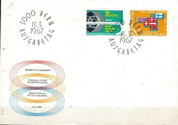 FDC ROCZNICA SZWAJCARIA MI.851-852
