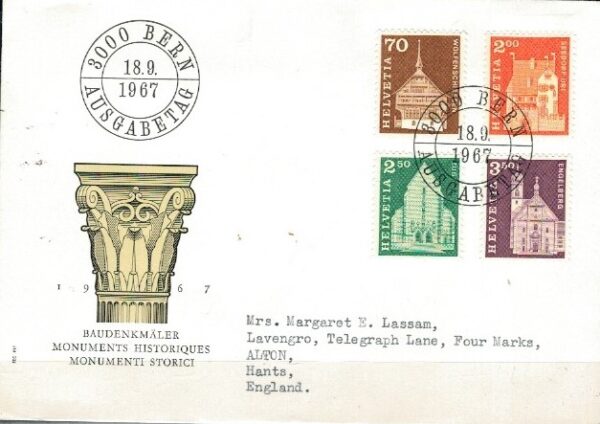 FDC ARCHITEKTURA SZWAJCARIA MI.862-865